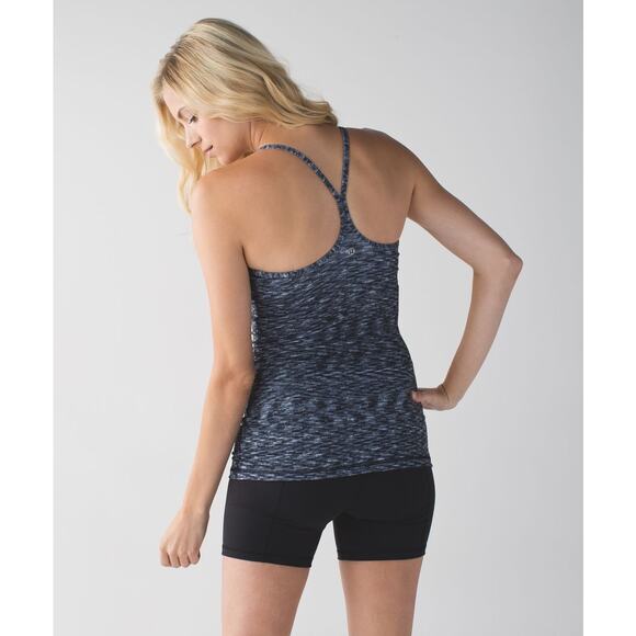 Lululemon Lululemon Power Y Tank Size 4 Dramatic Static White Black - Picture 2 of 16